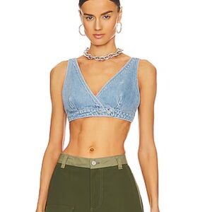 Lovers + Friends Light Blue Denim Crop Top #231